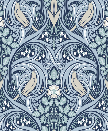 Etten Studios ET12202 Bird Scroll Wallpaper