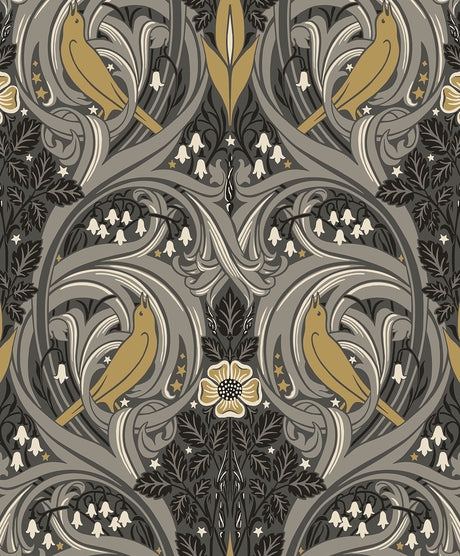 Etten Studios ET12208 Bird Scroll Wallpaper