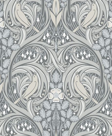 Etten Studios ET12210 Bird Scroll Wallpaper