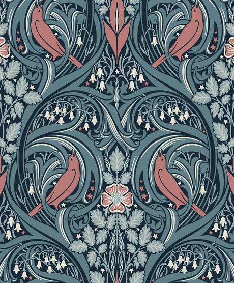 Etten Studios ET12222 Bird Scroll Wallpaper