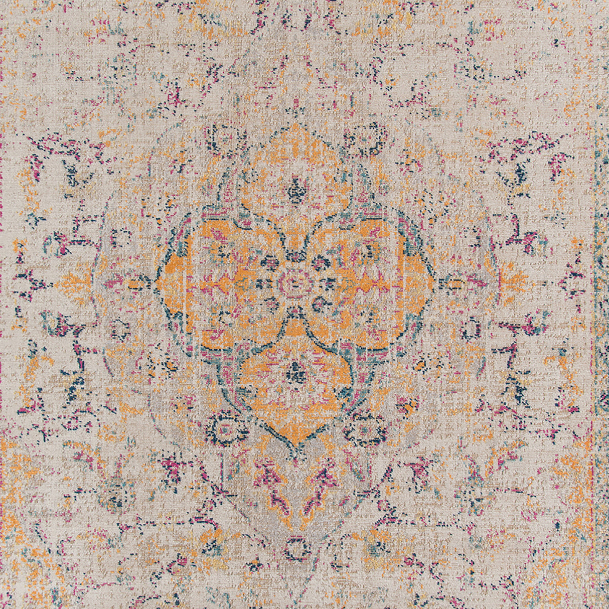 Amer Rugs ETE-2 Eternal Farmhouse Oriental /Yellow Area Rug