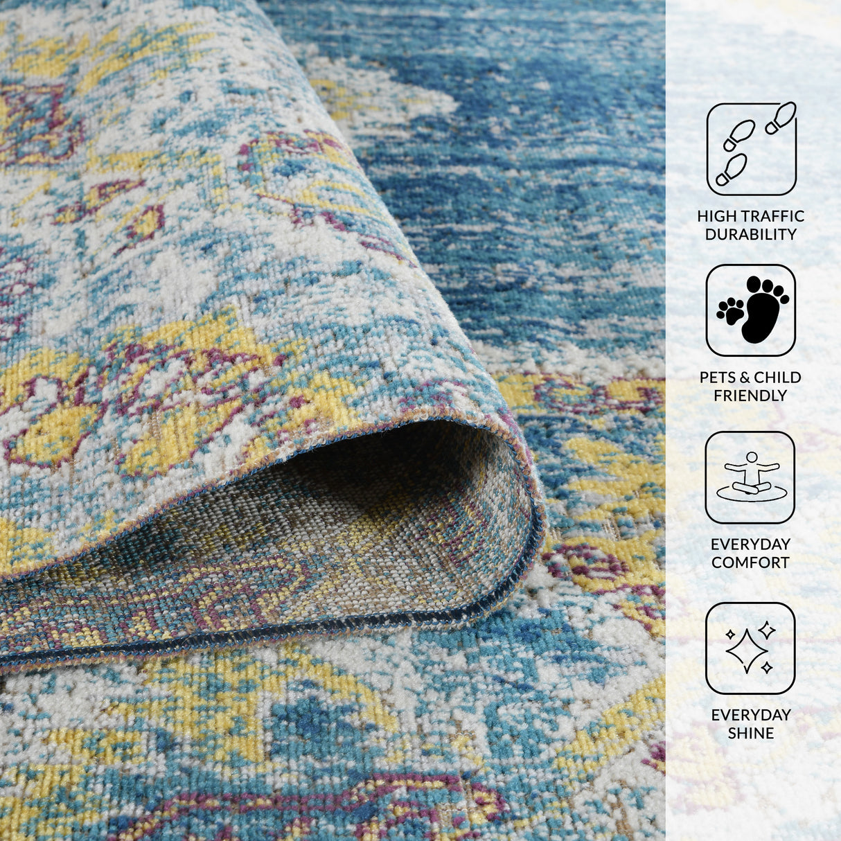 Amer Rugs ETE-22 Eternal Farmhouse Medallion Area Rug