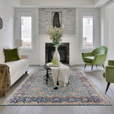 Amer Rugs ETE-28 Eternal Farmhouse Floral /Blue Area Rug