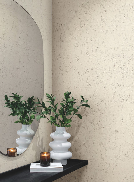 York EV3901 Cork Pale Grey & Silver Wallpaper