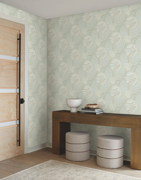 York EV3905 Floating Lanterns Smokey Blue Wallpaper