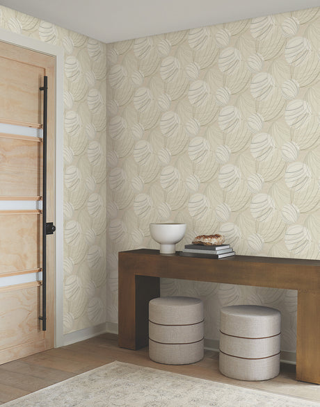 York EV3908 Floating Lanterns Taupe Wallpaper