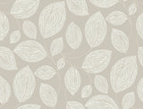 York EV3922 Contoured Leaves Taupe Wallpaper