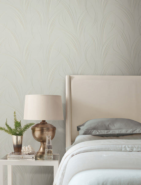 York EV3937 Graceful Wisp Blonde Wallpaper