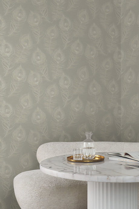 York EV3941 Regal Peacock Mink Wallpaper