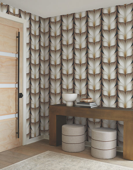 York EV3954 Lotus Light Stripe Black Wallpaper