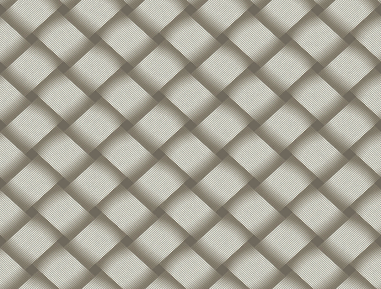York EV3966 Bayside Basket Weave Mocha Wallpaper