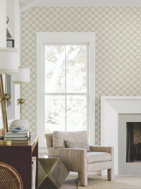 York EV3967 Bayside Basket Weave Neutral Wallpaper
