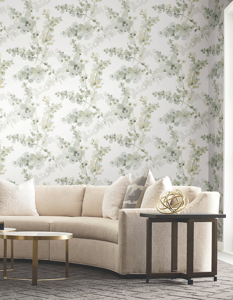 York EV3972 Blossom Fling Mineral Green Wallpaper