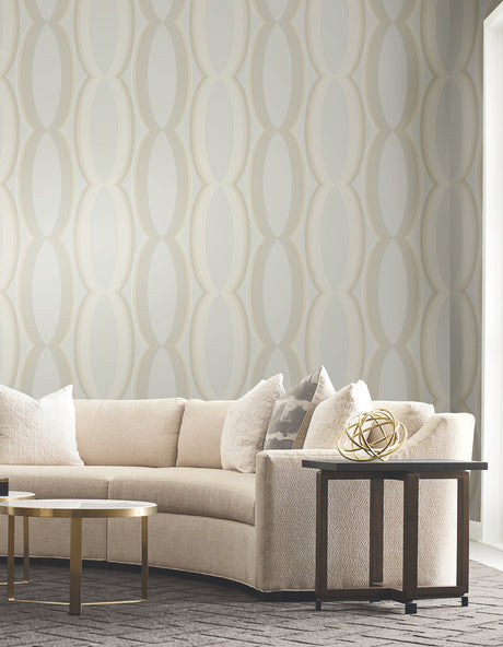 York EV3984 Progression Ogee Blonde Wallpaper