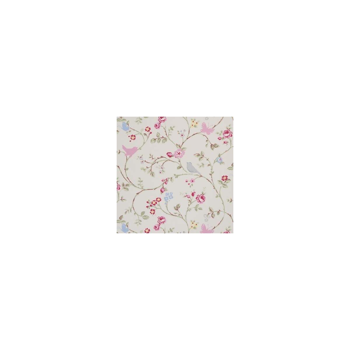 CLARKE AND CLARKE F0293/02.CAC.0 BIRD TRAIL GREY Fabric - Eade's Wallpaper
