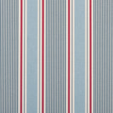 CLARKE AND CLARKE F0408/01.CAC.0 SAIL STRIPE MARINE Fabric - Eade's Wallpaper