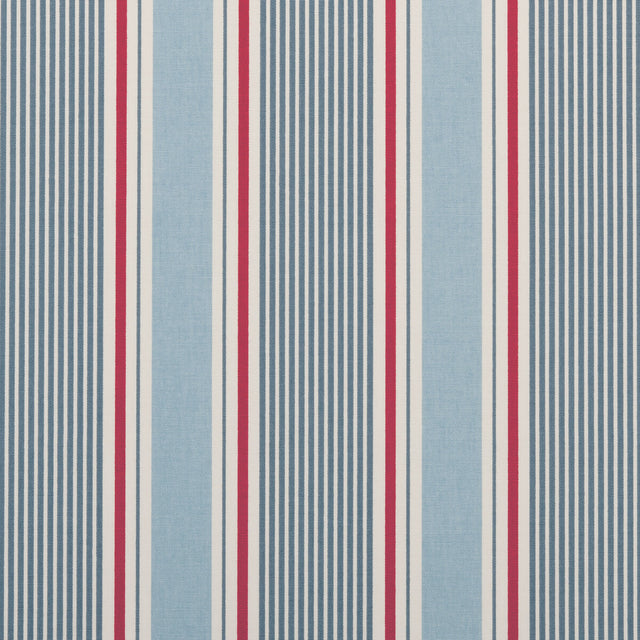 CLARKE AND CLARKE F0408/01.CAC.0 SAIL STRIPE MARINE Fabric - Eade's Wallpaper