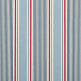 CLARKE AND CLARKE F0408/01.CAC.0 SAIL STRIPE MARINE Fabric - Eade's Wallpaper