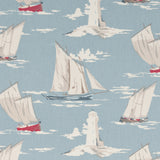 CLARKE AND CLARKE F0409/01.CAC.0 SKIPPER MARINE Fabric - Eade's Wallpaper