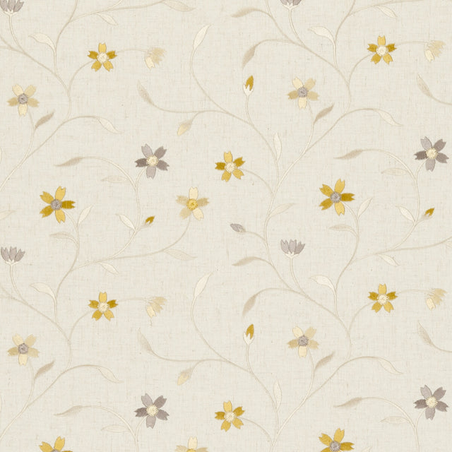 CLARKE AND CLARKE F0599/01.CAC.0 MELLOR CITRUS Fabric - Eade's Wallpaper