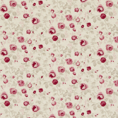 CLARKE AND CLARKE F0624/05.CAC.0 MAUDE RASPBERRY Fabric - Eade's Wallpaper