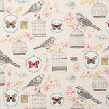 CLARKE AND CLARKE F0636/02.CAC.0 MELODIE NATURAL Fabric - Eade's Wallpaper