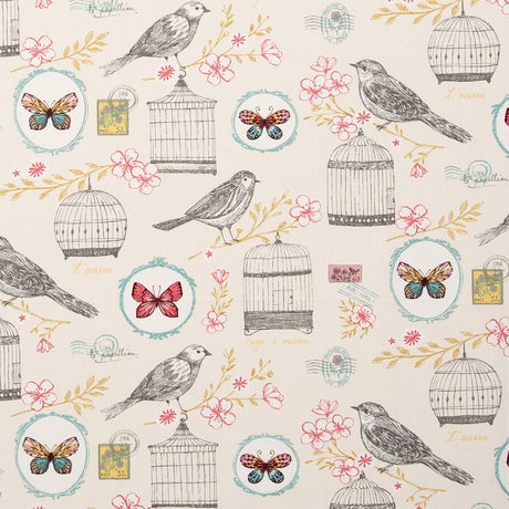 CLARKE AND CLARKE F0636/02.CAC.0 MELODIE NATURAL Fabric - Eade's Wallpaper