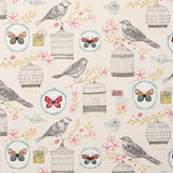 CLARKE AND CLARKE F0636/02.CAC.0 MELODIE NATURAL Fabric - Eade's Wallpaper