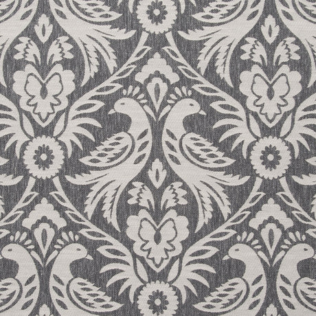 CLARKE AND CLARKE F0737/03.CAC.0 HAREWOOD CHARCOAL Fabric - Eade's Wallpaper