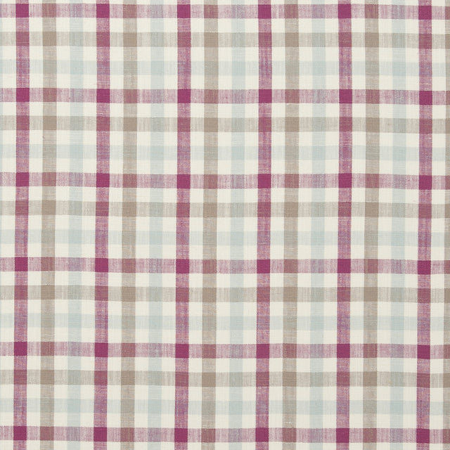 CLARKE AND CLARKE F0738/05.CAC.0 HATFIELD RASPBERRY Fabric - Eade's Wallpaper