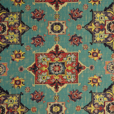 CLARKE AND CLARKE F0798/01.CAC.0 MALATYA AQUA Fabric - Eade's Wallpaper