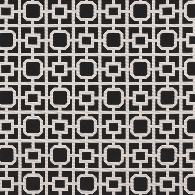 CLARKE AND CLARKE F0890/01.CAC.0 BW1017 BLACK/WHITE Fabric - Eade's Wallpaper