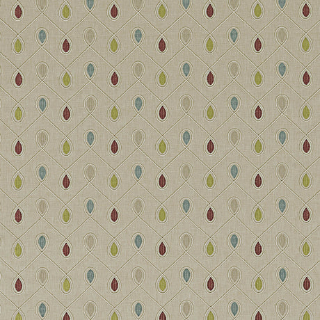 CLARKE AND CLARKE F0936/04.CAC.0 HEALEY RASPBERRY/DUCKEGG Fabric - Eade's Wallpaper