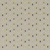CLARKE AND CLARKE F0936/06.CAC.0 HEALEY TEAL/ACACIA Fabric - Eade's Wallpaper