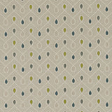 CLARKE AND CLARKE F0936/06.CAC.0 HEALEY TEAL/ACACIA Fabric - Eade's Wallpaper