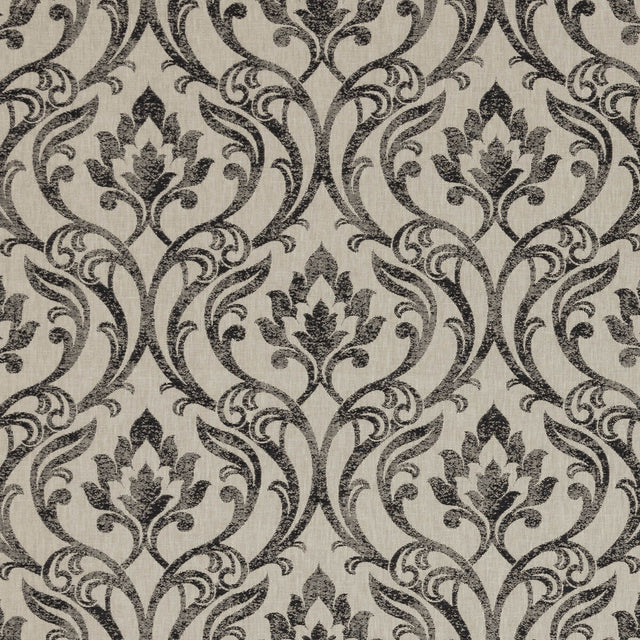 CLARKE AND CLARKE F0938/01.CAC.0 LEYBURN CHARCOAL Fabric - Eade's Wallpaper