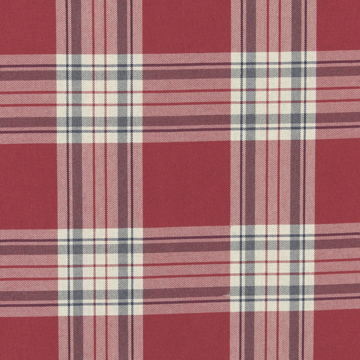 CLARKE AND CLARKE F0949/08.CAC.0 GLENMORE RED Fabric - Eade's Wallpaper