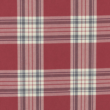 CLARKE AND CLARKE F0949/08.CAC.0 GLENMORE RED Fabric - Eade's Wallpaper