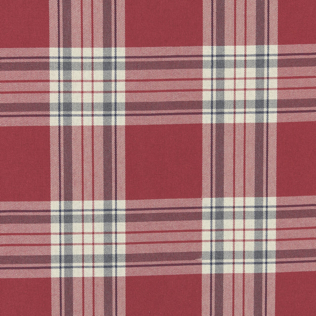 CLARKE AND CLARKE F0949/08.CAC.0 GLENMORE RED Fabric - Eade's Wallpaper