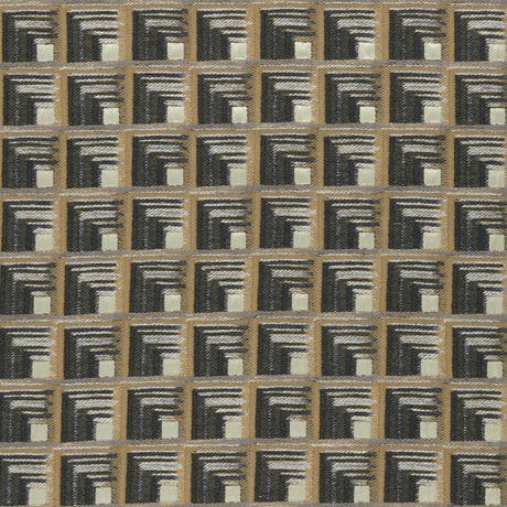 CLARKE AND CLARKE F0959/01.CAC.0 ONI CHARCOAL/CINNAMON Fabric - Eade's Wallpaper