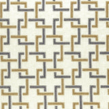 CLARKE AND CLARKE F0960/01.CAC.0 SEKAI CHARCOAL/CINNAMON Fabric - Eade's Wallpaper