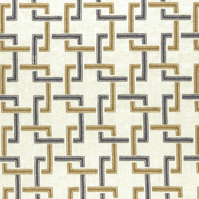 CLARKE AND CLARKE F0960/01.CAC.0 SEKAI CHARCOAL/CINNAMON Fabric - Eade's Wallpaper