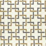 CLARKE AND CLARKE F0960/01.CAC.0 SEKAI CHARCOAL/CINNAMON Fabric - Eade's Wallpaper
