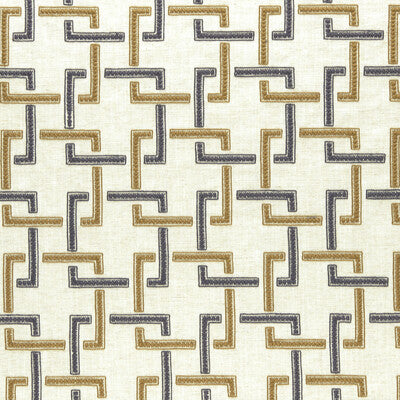 CLARKE AND CLARKE F0960/01.CAC.0 SEKAI CHARCOAL/CINNAMON Fabric - Eade's Wallpaper