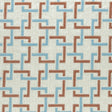 CLARKE AND CLARKE F0960/02.CAC.0 SEKAI CINNABAR/AQUA Fabric - Eade's Wallpaper