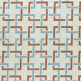 CLARKE AND CLARKE F0960/02.CAC.0 SEKAI CINNABAR/AQUA Fabric - Eade's Wallpaper