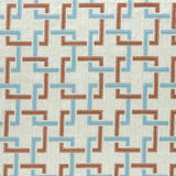 CLARKE AND CLARKE F0960/02.CAC.0 SEKAI CINNABAR/AQUA Fabric - Eade's Wallpaper