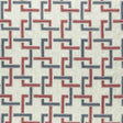 CLARKE AND CLARKE F0960/03.CAC.0 SEKAI INDIGO/RED Fabric - Eade's Wallpaper