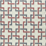 CLARKE AND CLARKE F0960/03.CAC.0 SEKAI INDIGO/RED Fabric - Eade's Wallpaper