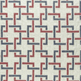 CLARKE AND CLARKE F0960/03.CAC.0 SEKAI INDIGO/RED Fabric - Eade's Wallpaper